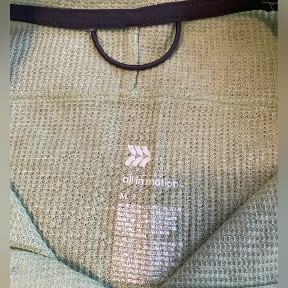 All in Motion Waffle Knit Henley - Light Green - Picture 3 of 4